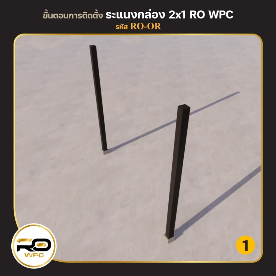 ขั้นที่ 1 — ระแนงกล่อง 2×1 นิ้ว